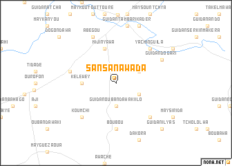 map of Sansana Wada