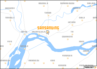 map of Sansanding