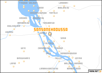 map of Sansané Haoussa