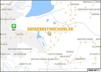 map of San Sebastián Chimalpa