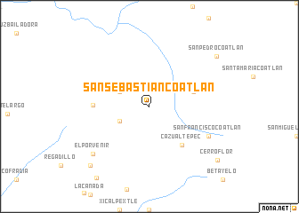 map of San Sebastián Coatlán