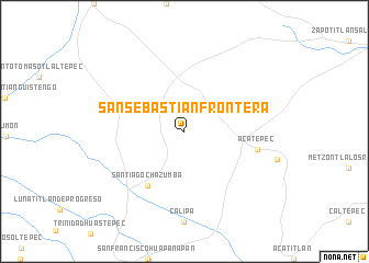 map of San Sebastián Frontera