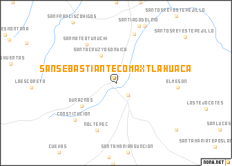 map of San Sebastián Tecomaxtlahuaca