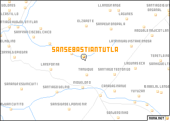 map of San Sebastián Tutla