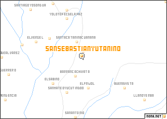 map of San Sebastián Yutanino