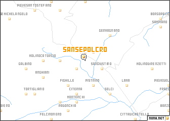 map of Sansepolcro