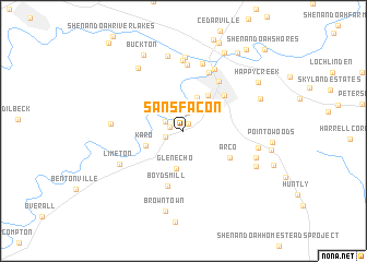 map of Sans Facon