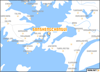 map of Sanshengchandui