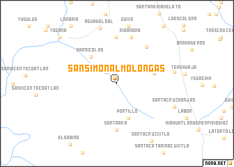 map of San Simón Almolongas