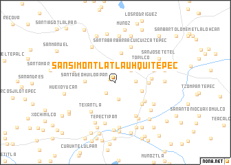 map of San Simón Tlatlauhquitepec