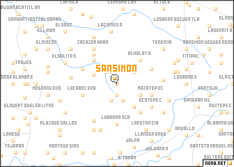 map of San Simón