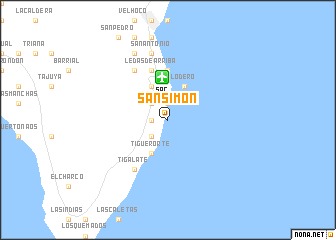 map of San Simón