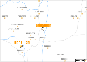 map of San Simón