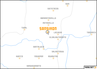 map of San Simón