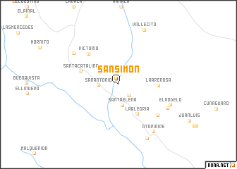 map of San Simón
