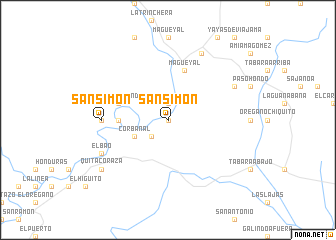 map of San Simón