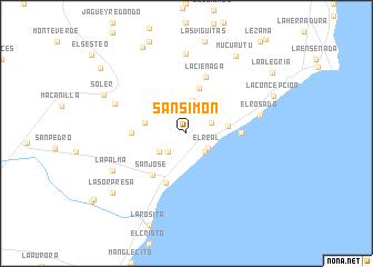 map of San Simón