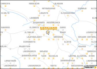 map of San Simón