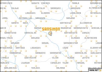 map of San Simón