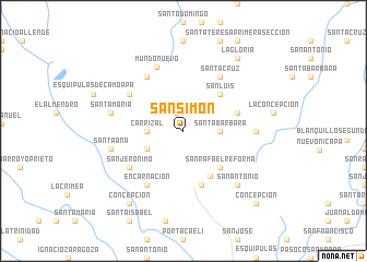 map of San Simón