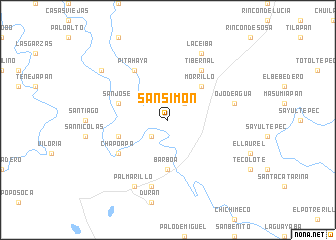 map of San Simón