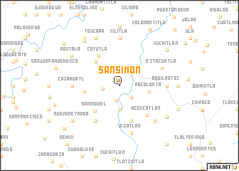 map of San Simón