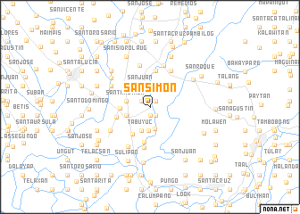 map of San Simon