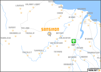 map of San Simon