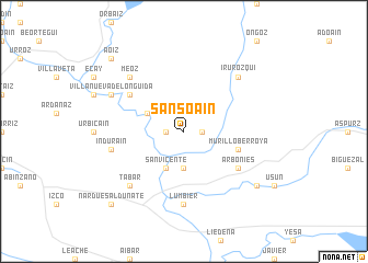 map of Sansoáin