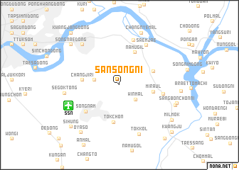 map of Sansŏng-ni