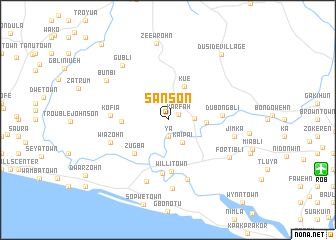 map of Sanson