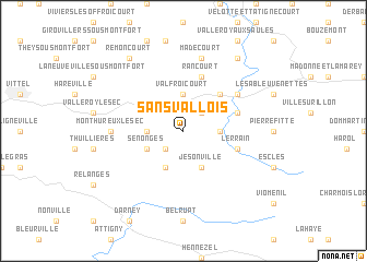 map of Sans-Vallois