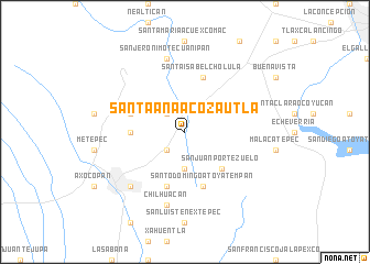 map of Santa Ana Acozautla