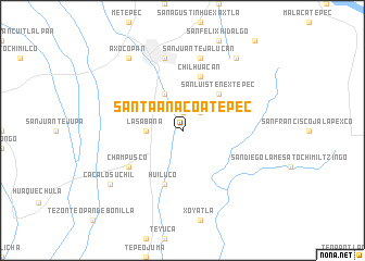 map of Santa Ana Coatepec