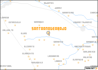 map of Santa Ana de Abajo