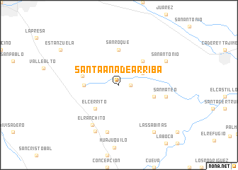 map of Santa Ana de Arriba