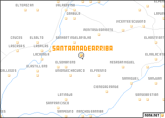 map of Santa Ana de Arriba