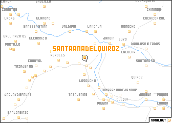 map of Santa Ana del Quiroz