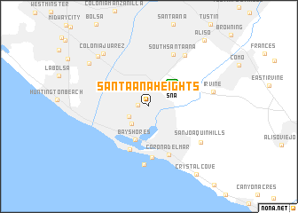 map of Santa Ana Heights