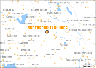 map of Santa Ana Ixtlahuaca