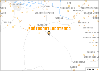 map of Santa Ana Tlacotenco