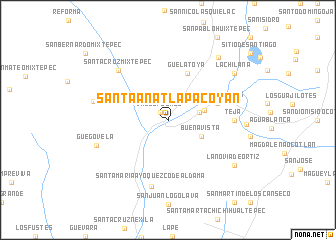 map of Santa Ana Tlapacoyan