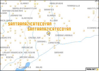 map of Santa Ana Zicatecoyan