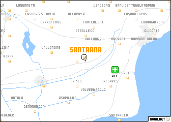 map of Santa Ana