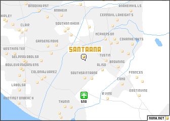 map of Santa Ana