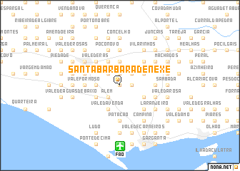 map of Santa Bárbara de Nexe