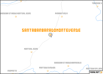 map of Santa Bárbara do Monte Verde