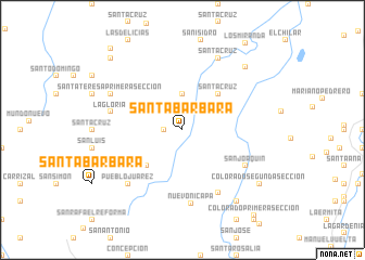 map of Santa Bárbara