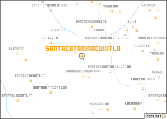 map of Santa Catarina Cuixtla