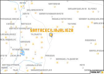 map of Santa Cecilia Jalieza